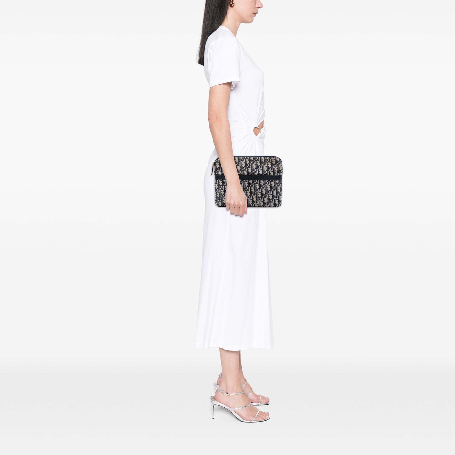 Oblique Canvas Clutch