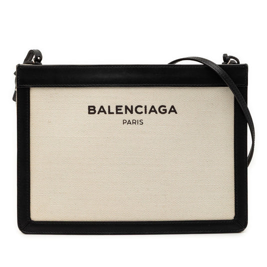 Balenciaga Canvas Navy Pochette Crossbody