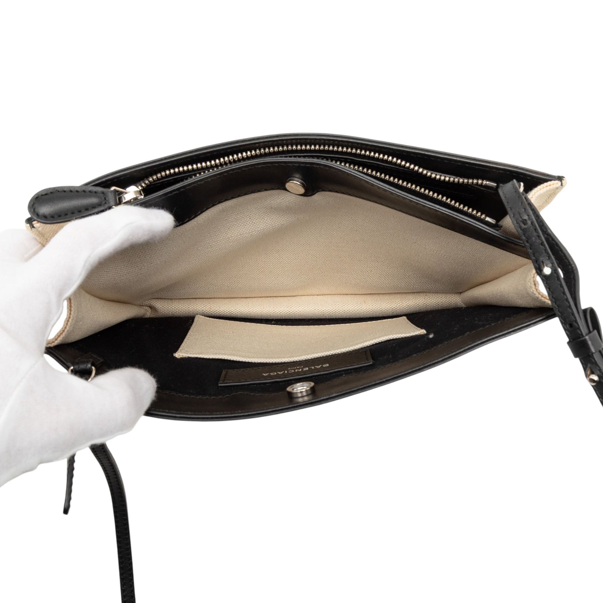 Balenciaga Canvas Navy Pochette Crossbody