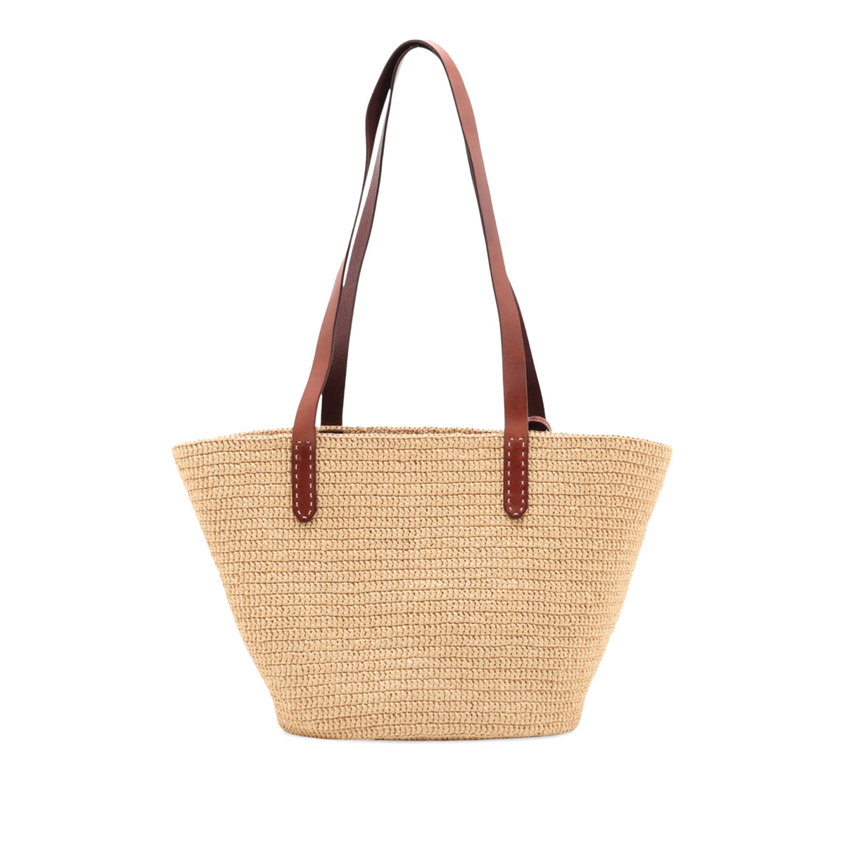 Prada Raffia Tote — Beige
