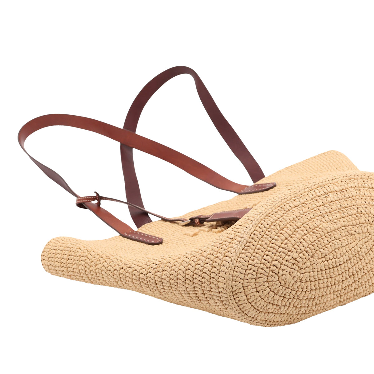 Prada Raffia Tote — Beige