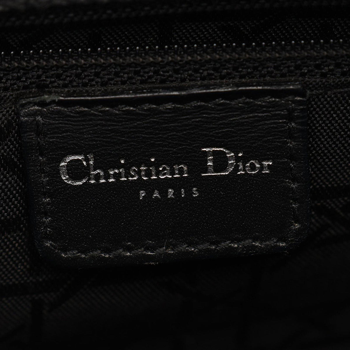 Dior Denim Cannage Studded Lady Dior East West Shopper Bag — Black