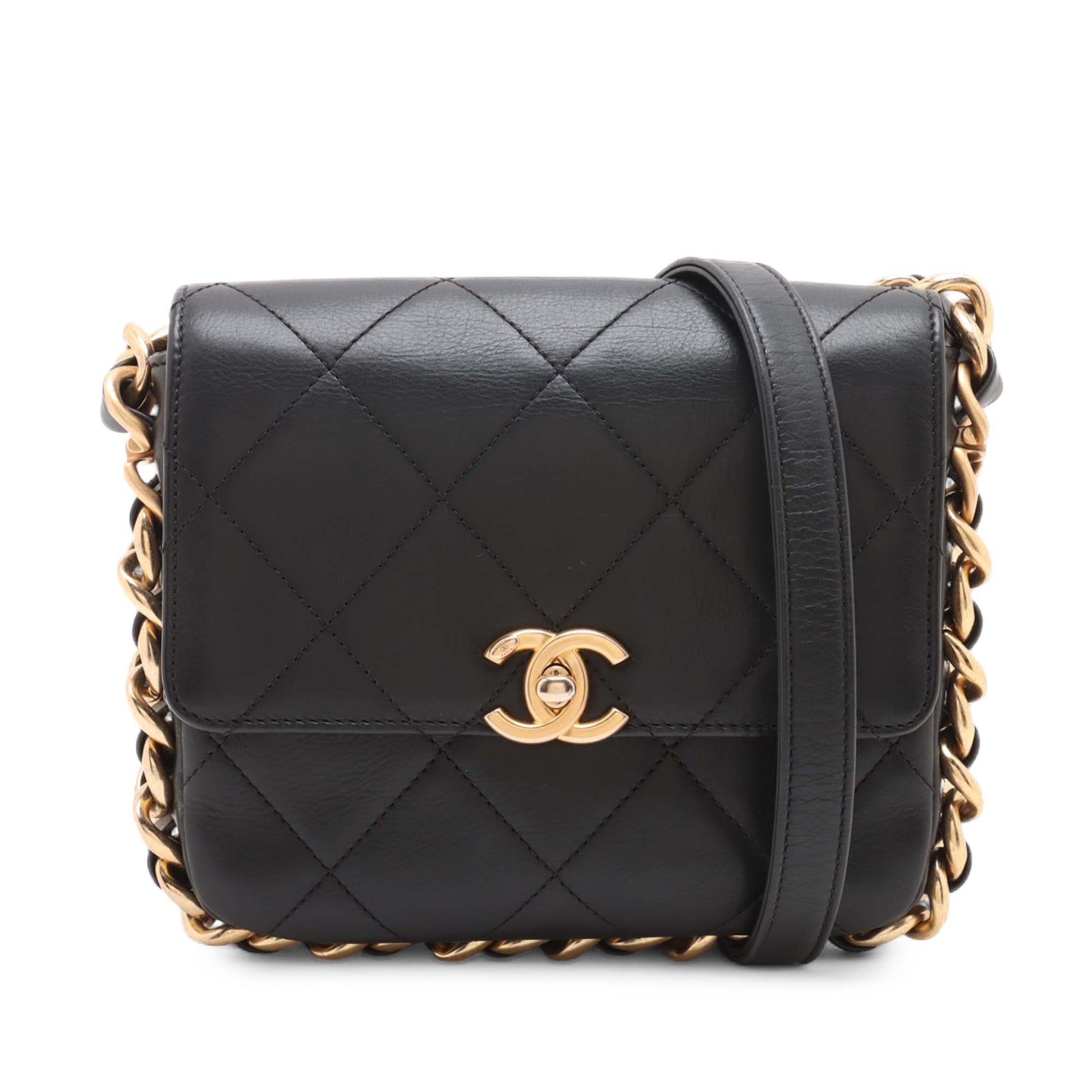 Chanel Small Quilted Calfskin Framing Chain Flap