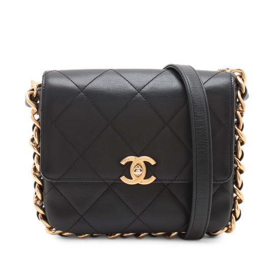 Chanel Small Quilted Calfskin Framing Chain Flap