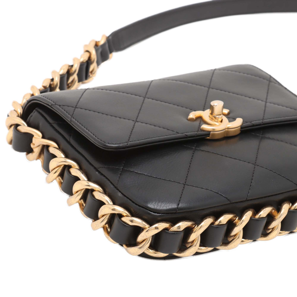 Chanel Small Quilted Calfskin Framing Chain Flap