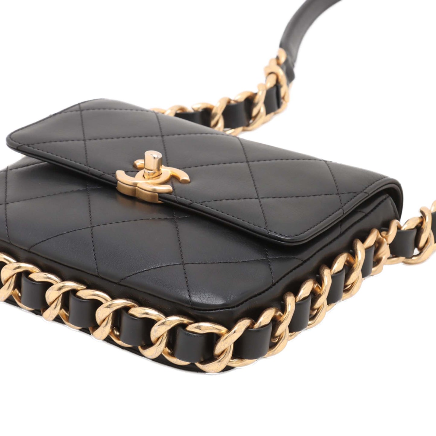 Chanel Small Quilted Calfskin Framing Chain Flap