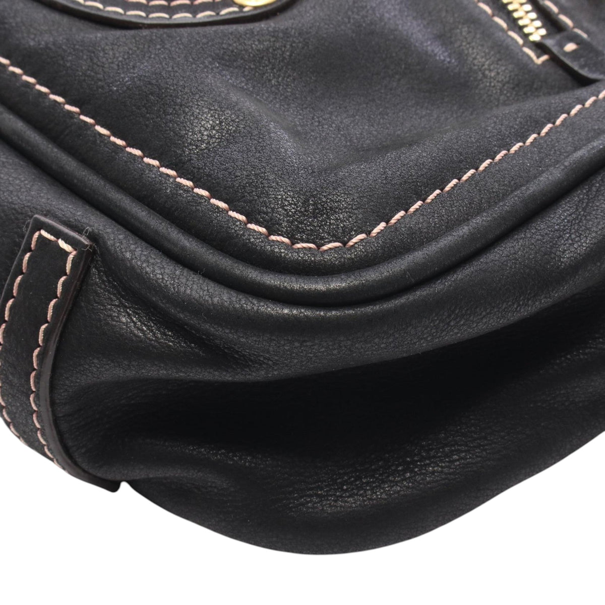 LOEWE Leather Anagram Madrid Fringe Handbag — Black
