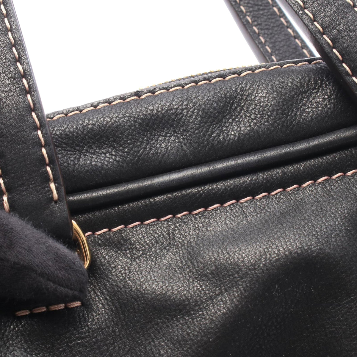 LOEWE Leather Anagram Madrid Fringe Handbag — Black