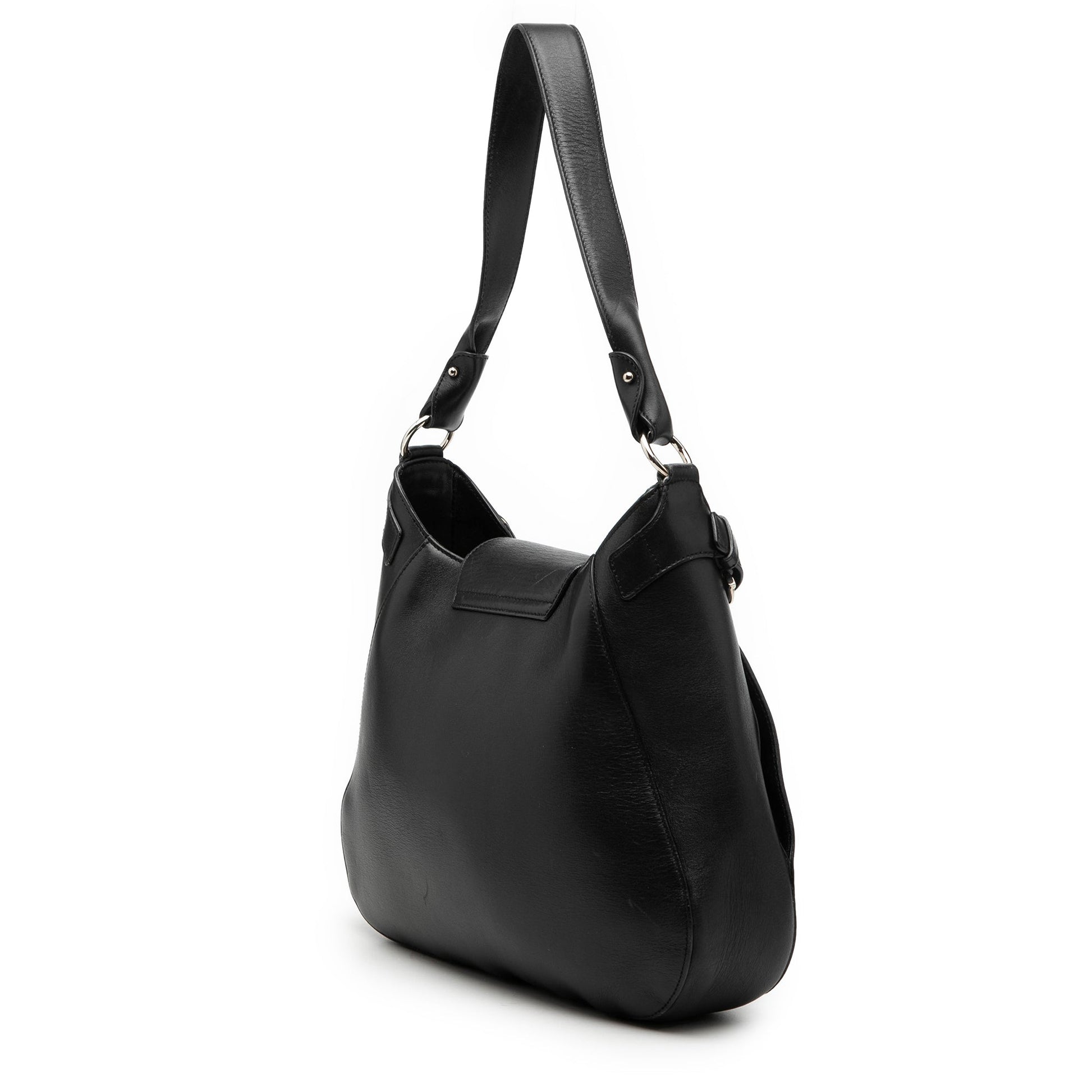 Leather Gancini Shoulder Bag