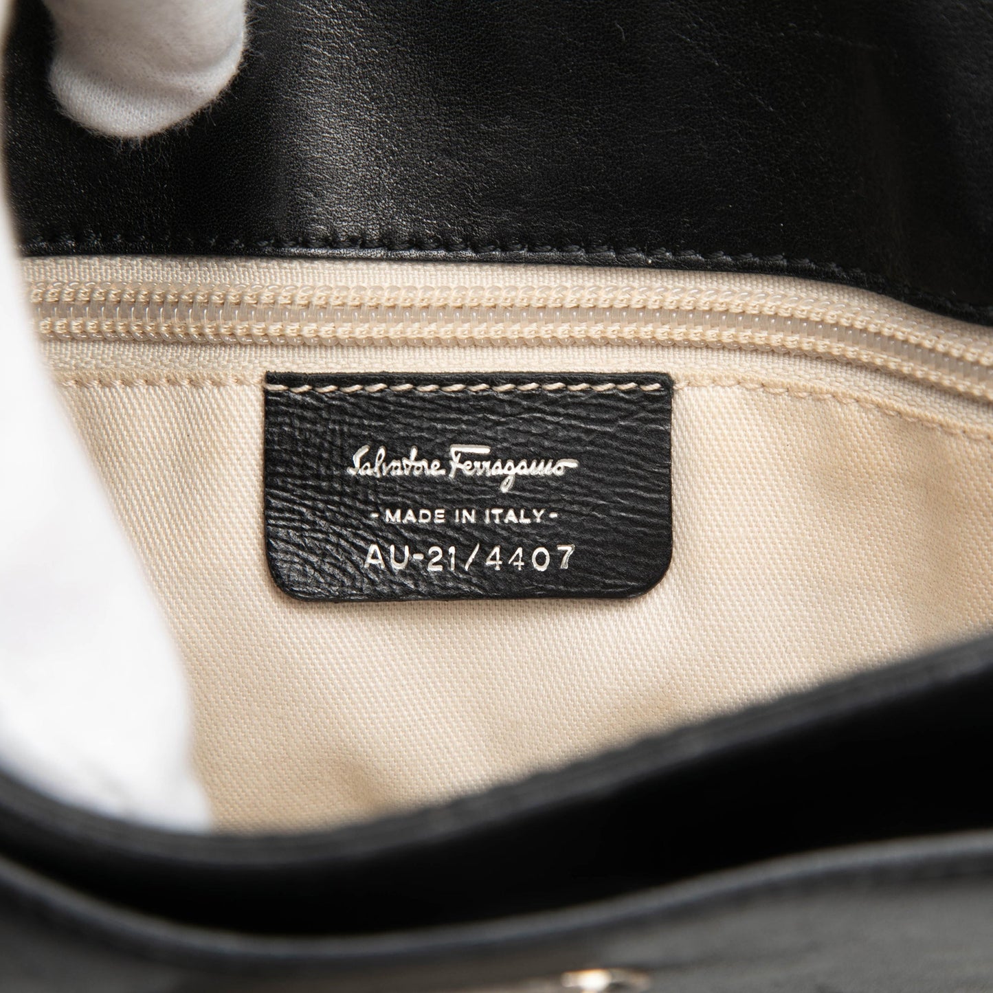 Leather Gancini Shoulder Bag