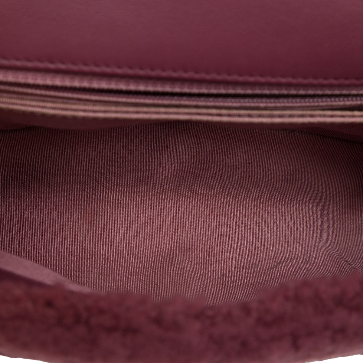 Chanel Small Shearling Coco Top Handle Bag — Red