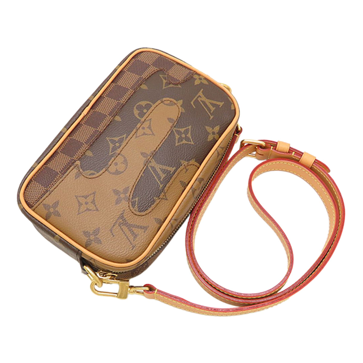 Louis Vuitton Nigo Monogram Landscape Trocadero Wearable Wallet — Brown