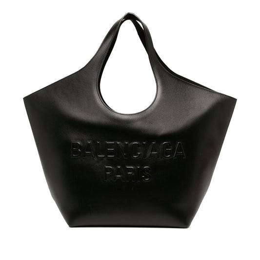 Balenciaga Large Smooth Calfskin Mary Kate Tote — Black