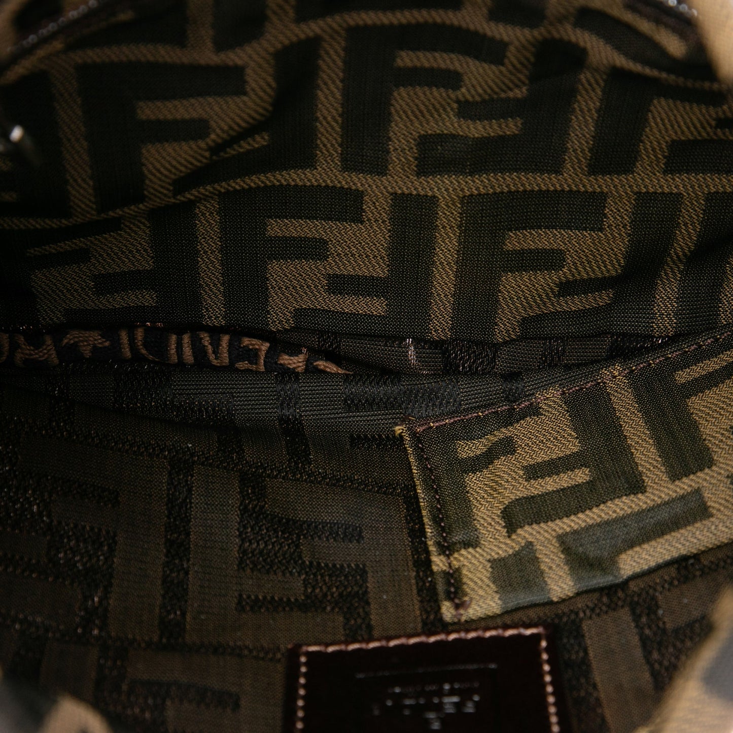 Fendi Zucca Canvas Shoulder Bag