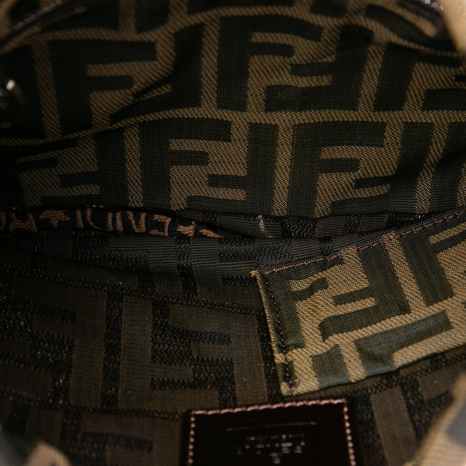 Fendi Zucca Canvas Shoulder Bag