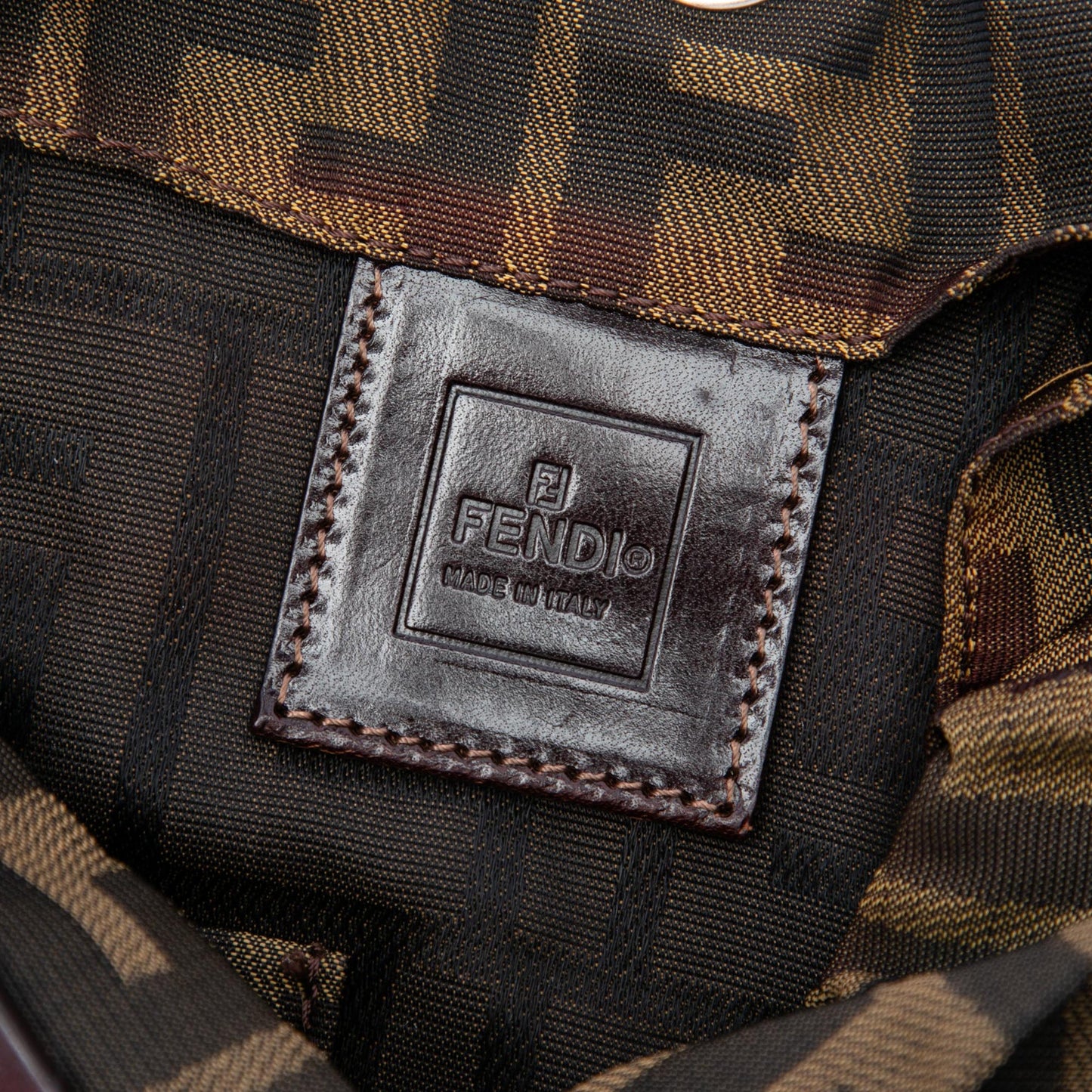 Fendi Zucca Canvas Shoulder Bag