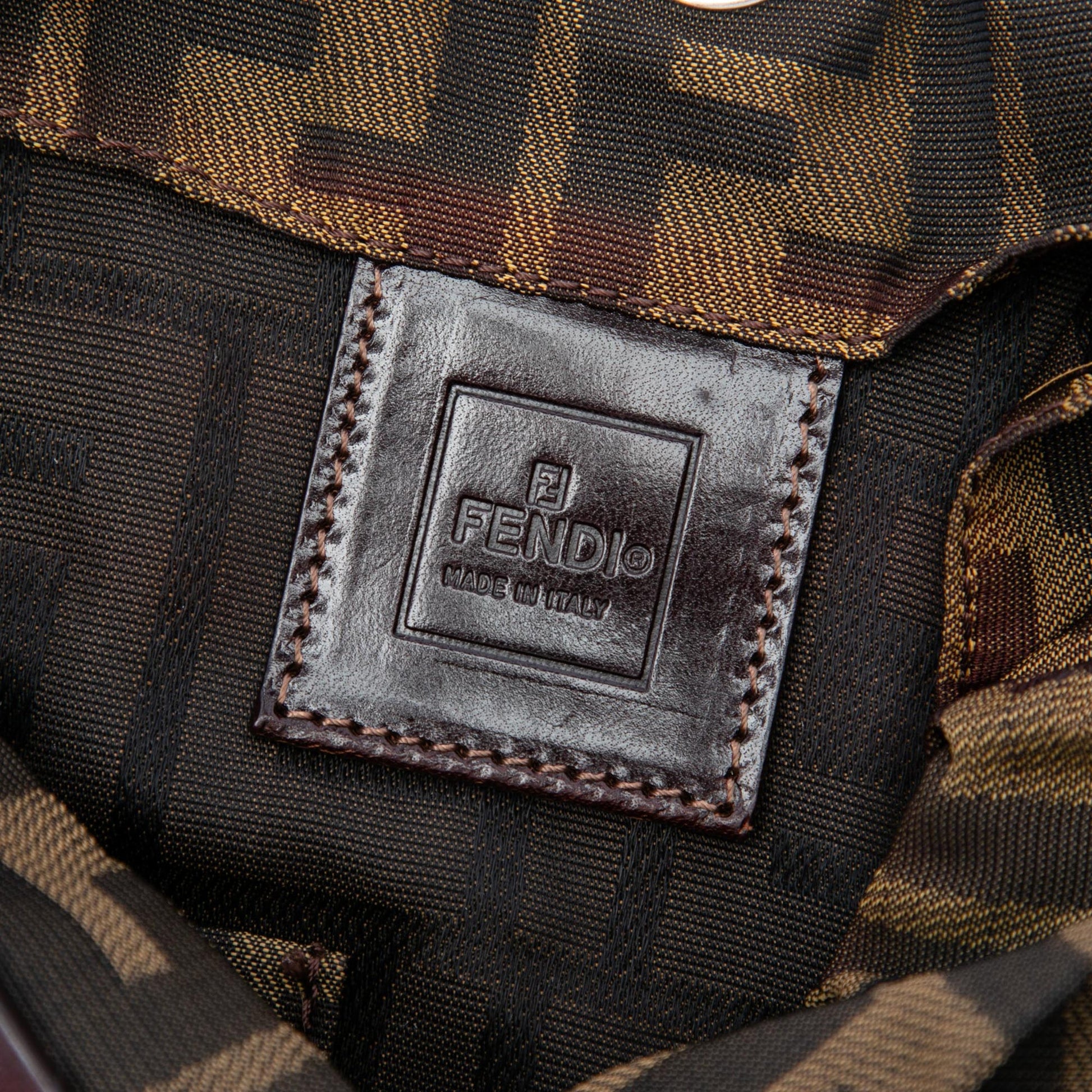 Fendi Zucca Canvas Shoulder Bag
