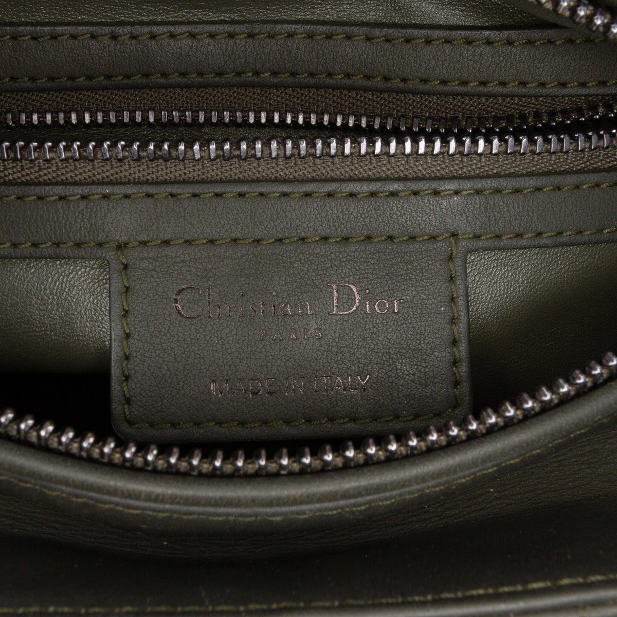 Dior Medium Lambskin Cannage Lady Dior — Brown