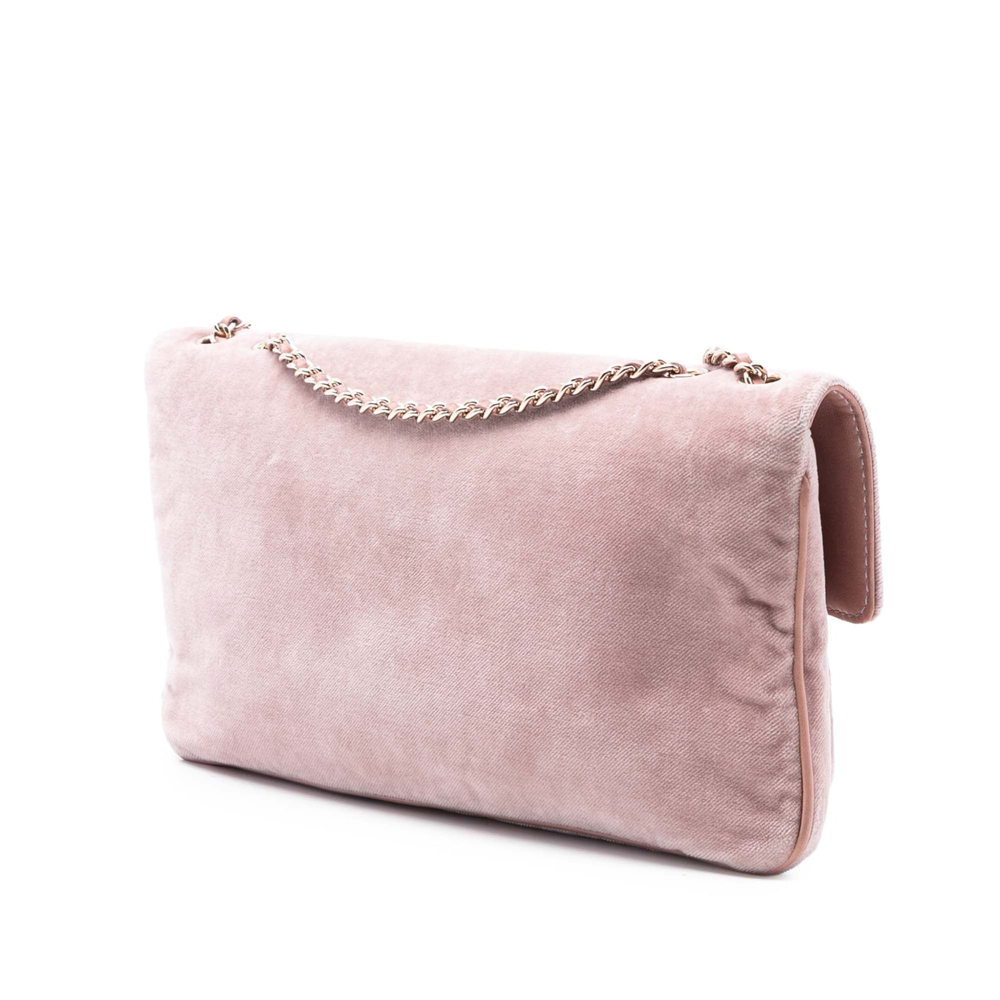 Chanel Quilted Velvet Giant Mademoiselle Turnlock Shoulder Bag