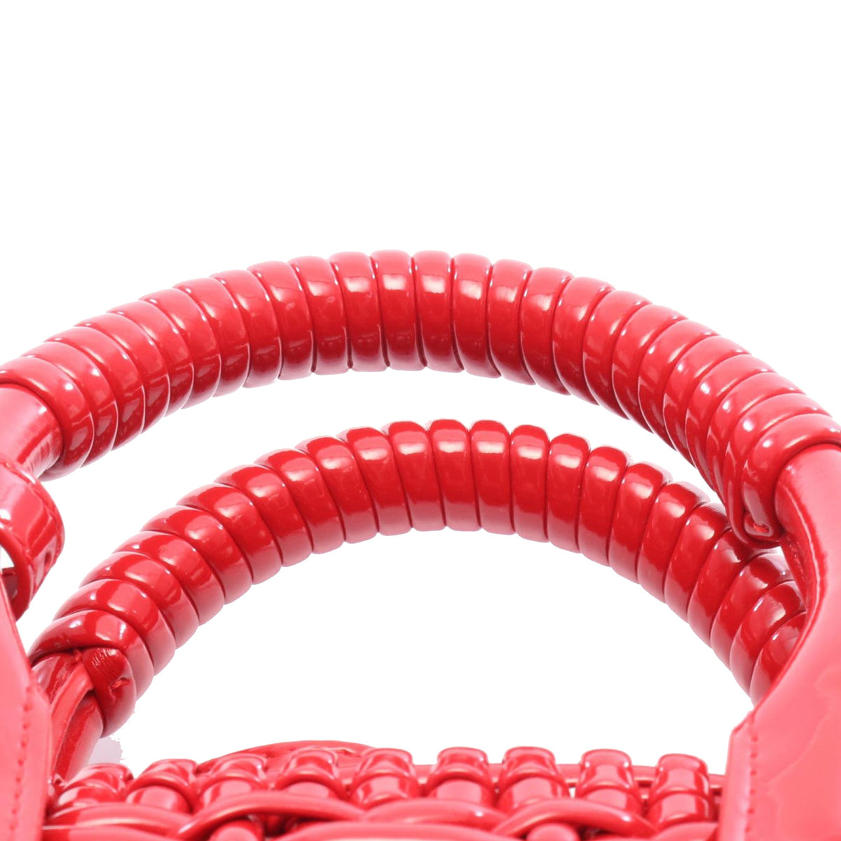 Balenciaga Faux Leather Bistro Panier XS — Red