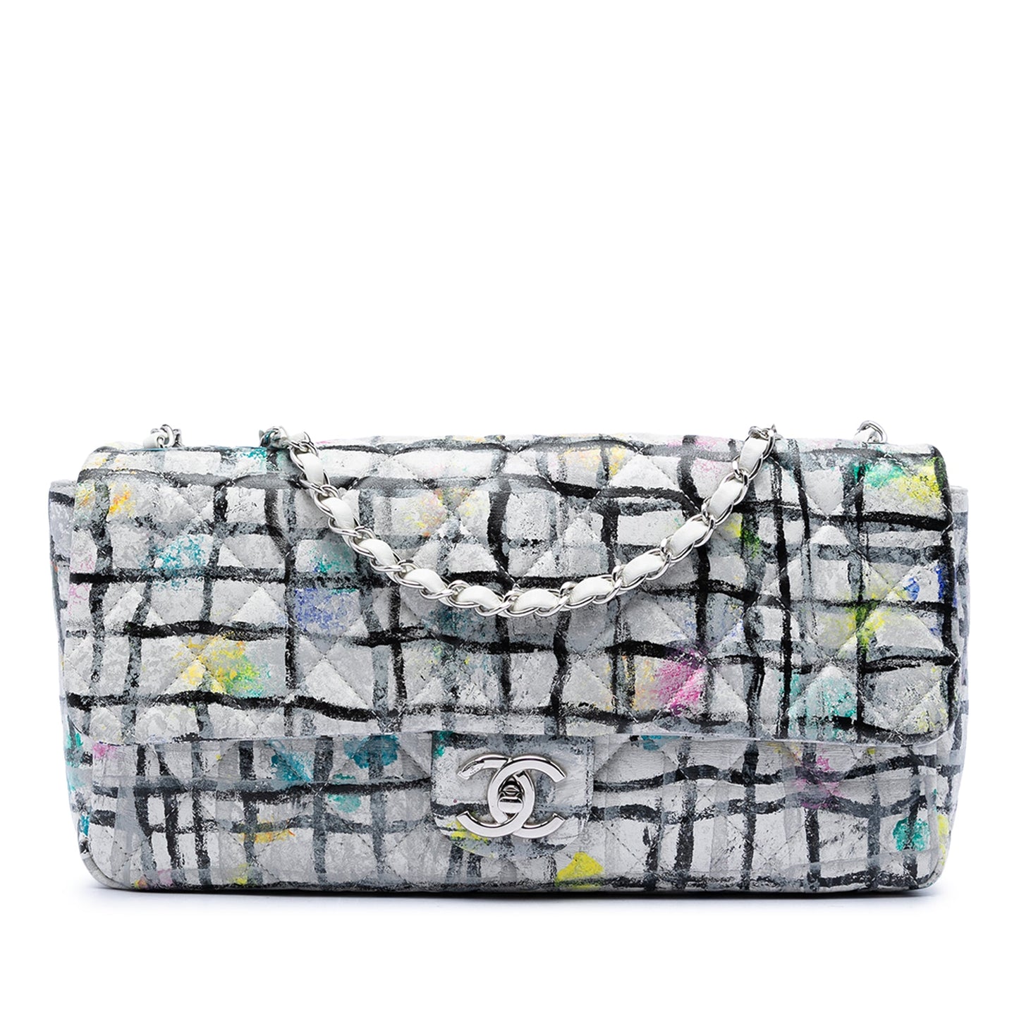 Chanel Medium Calfskin Hand Painted Graffiti Flap