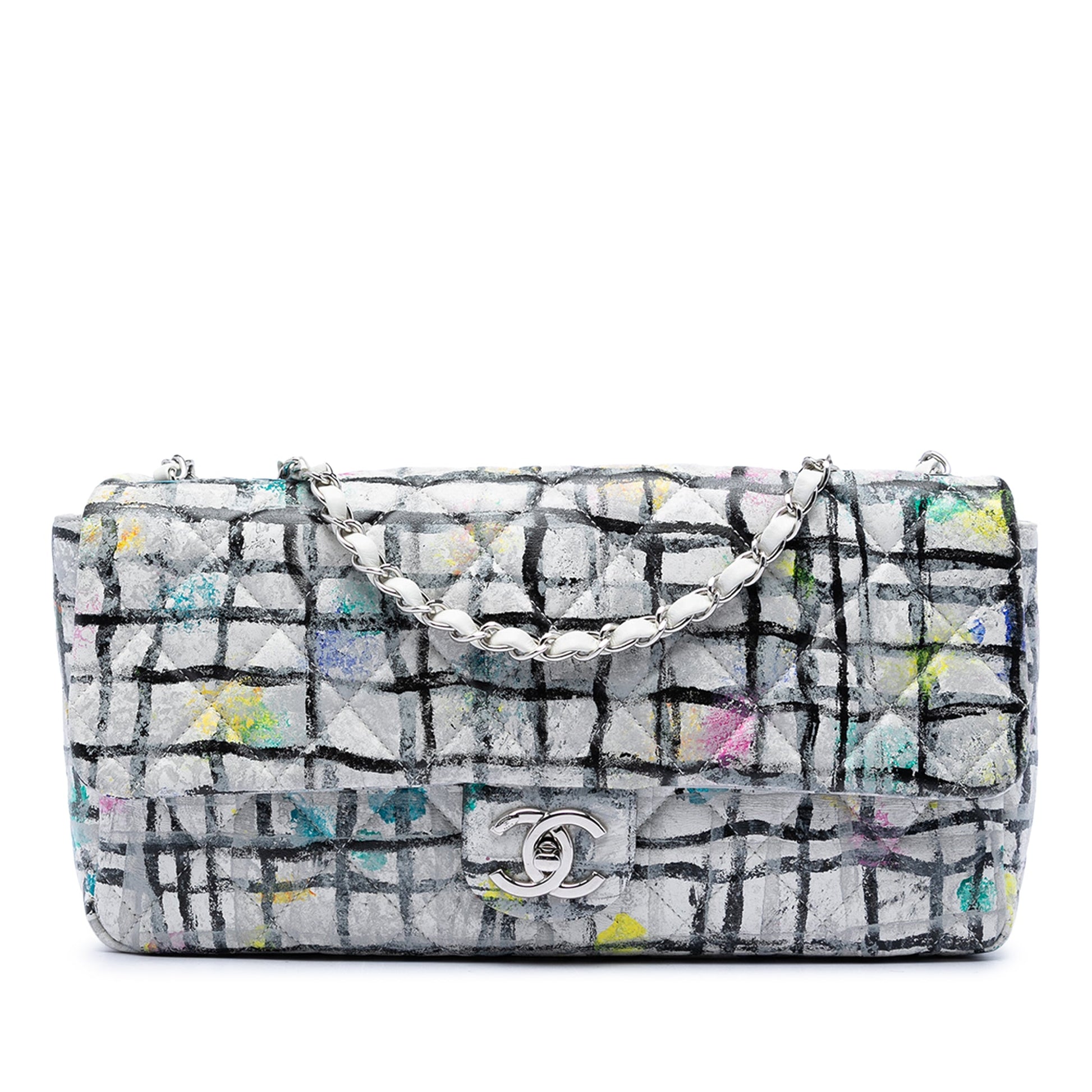 Chanel Medium Calfskin Hand Painted Graffiti Flap