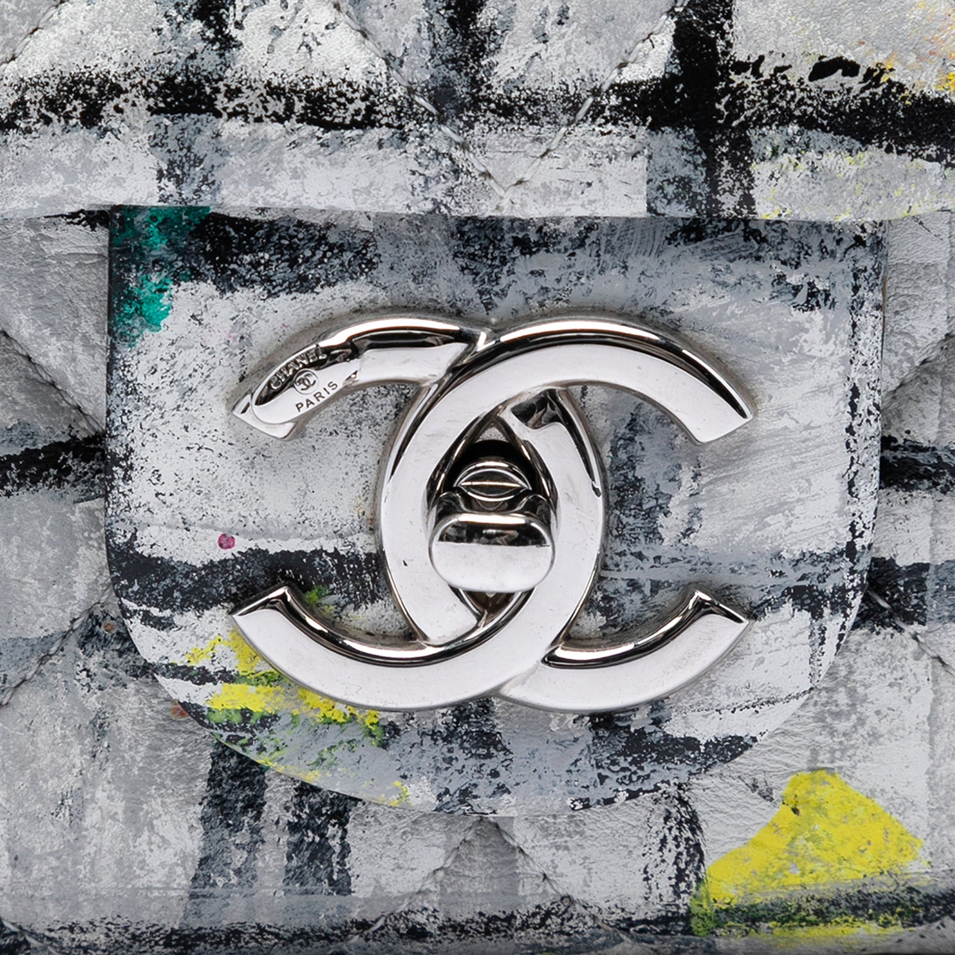 Chanel Medium Calfskin Hand Painted Graffiti Flap