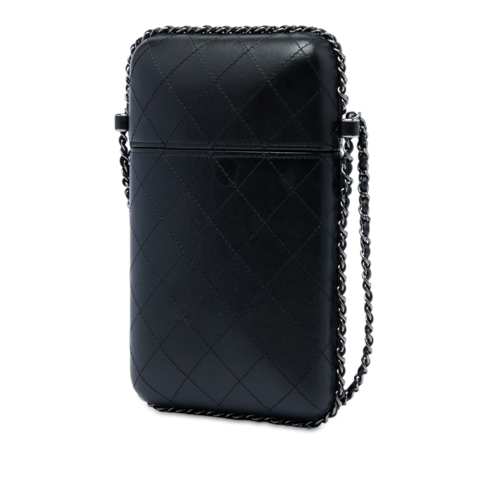 Chanel CC Quilted Lambskin Chain Around Phone Holder