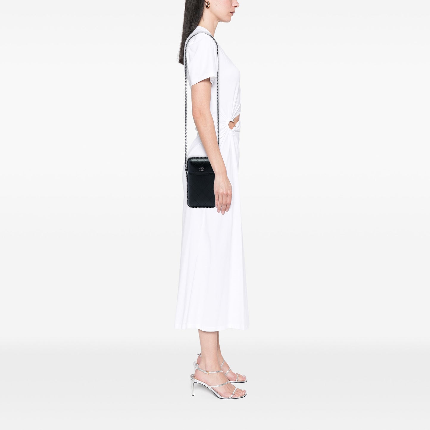 Chanel CC Quilted Lambskin Chain Around Phone Holder