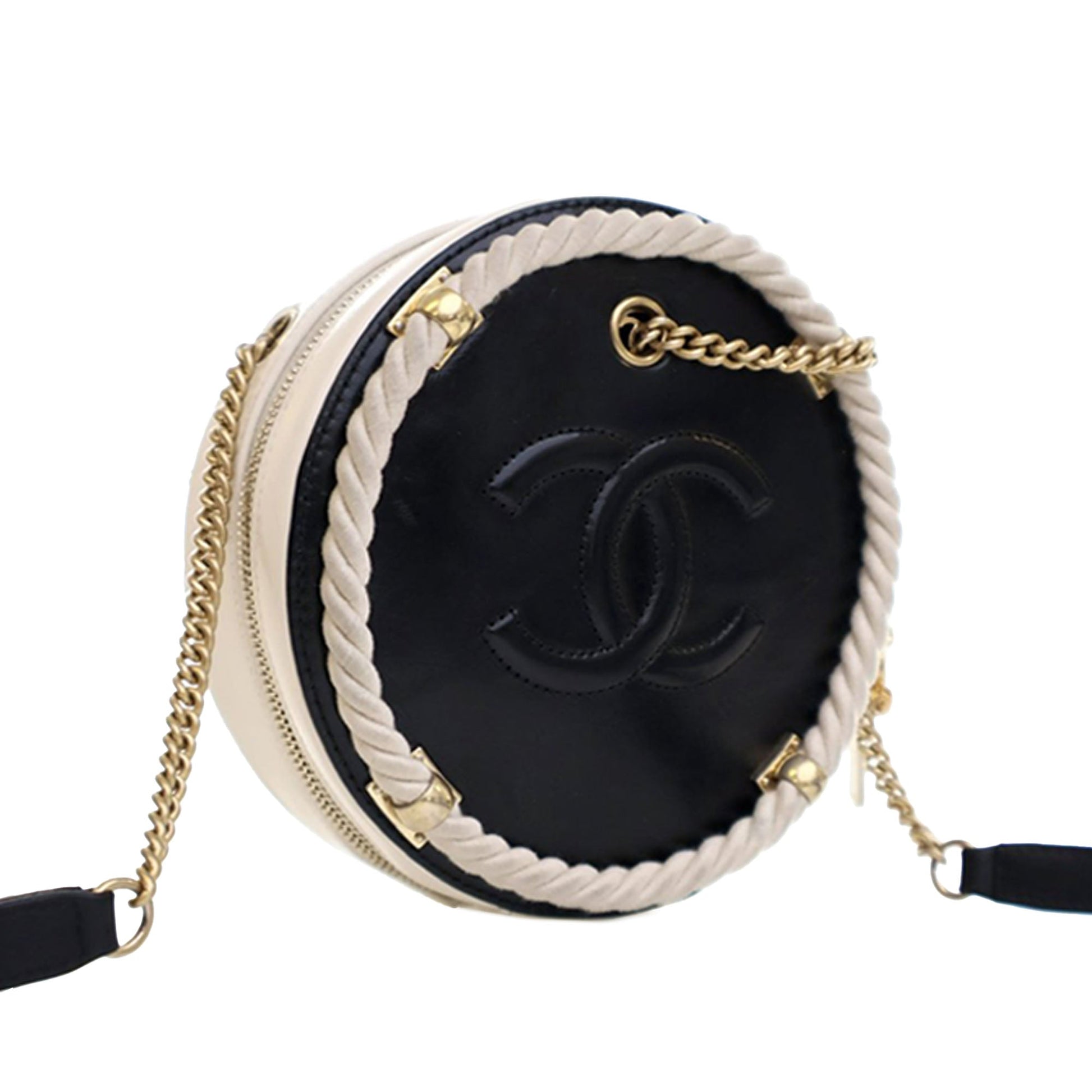 Chanel Crumpled Calfskin En Vogue Round Bag