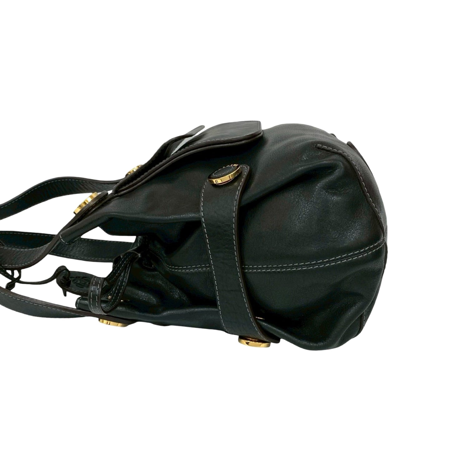 LOEWE Leather Anagram Drawstring Shoulder Bag