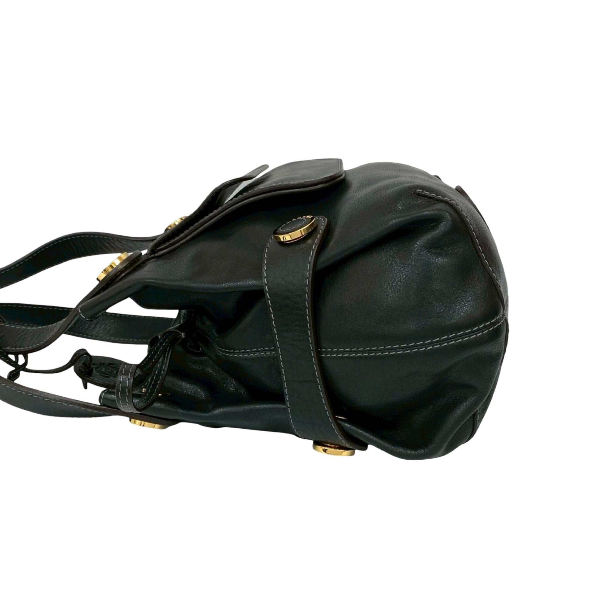 LOEWE Leather Anagram Drawstring Shoulder Bag