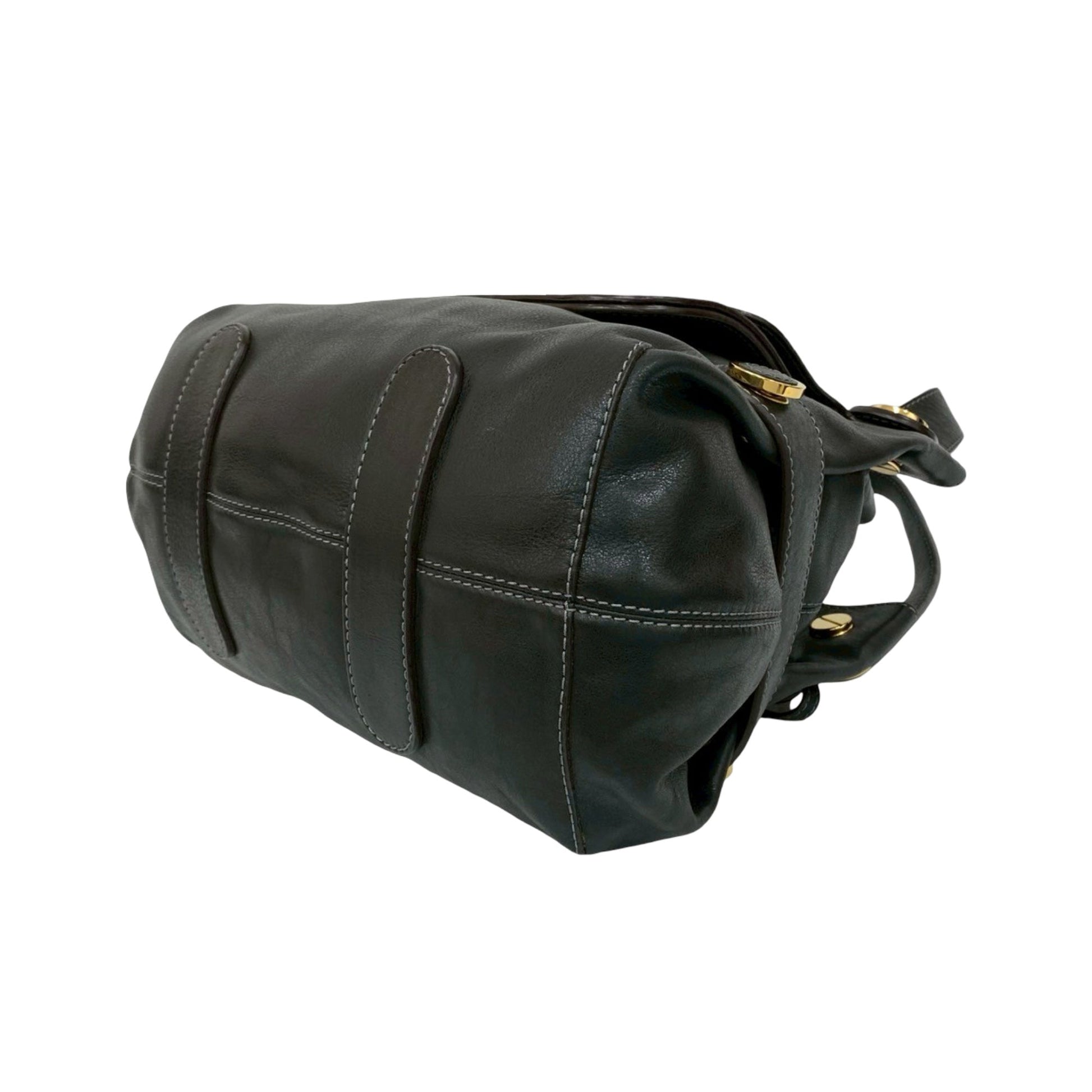 LOEWE Leather Anagram Drawstring Shoulder Bag
