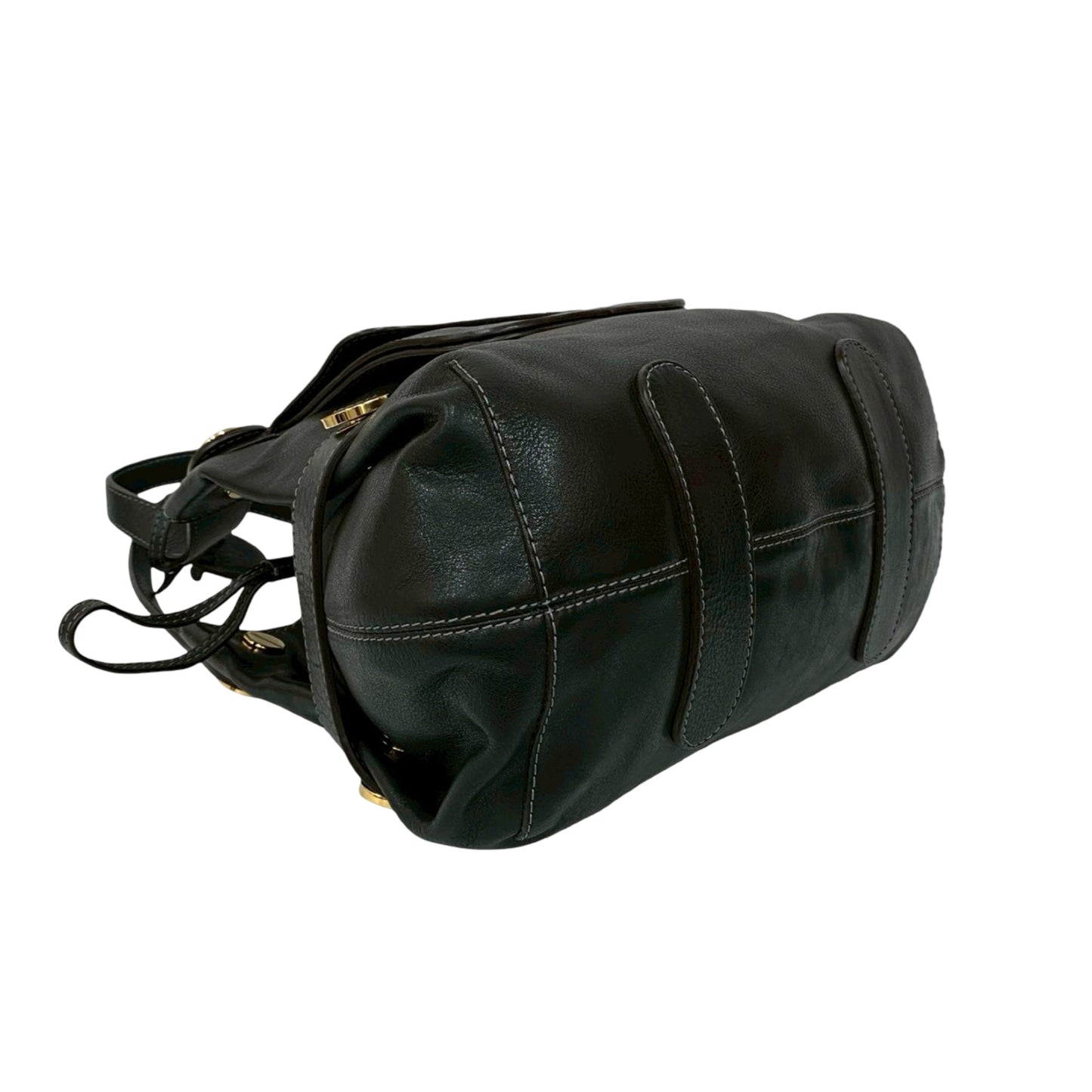 LOEWE Leather Anagram Drawstring Shoulder Bag