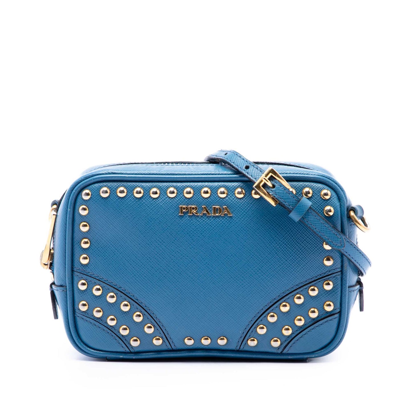 Prada Studded Saffiano Camera Bag