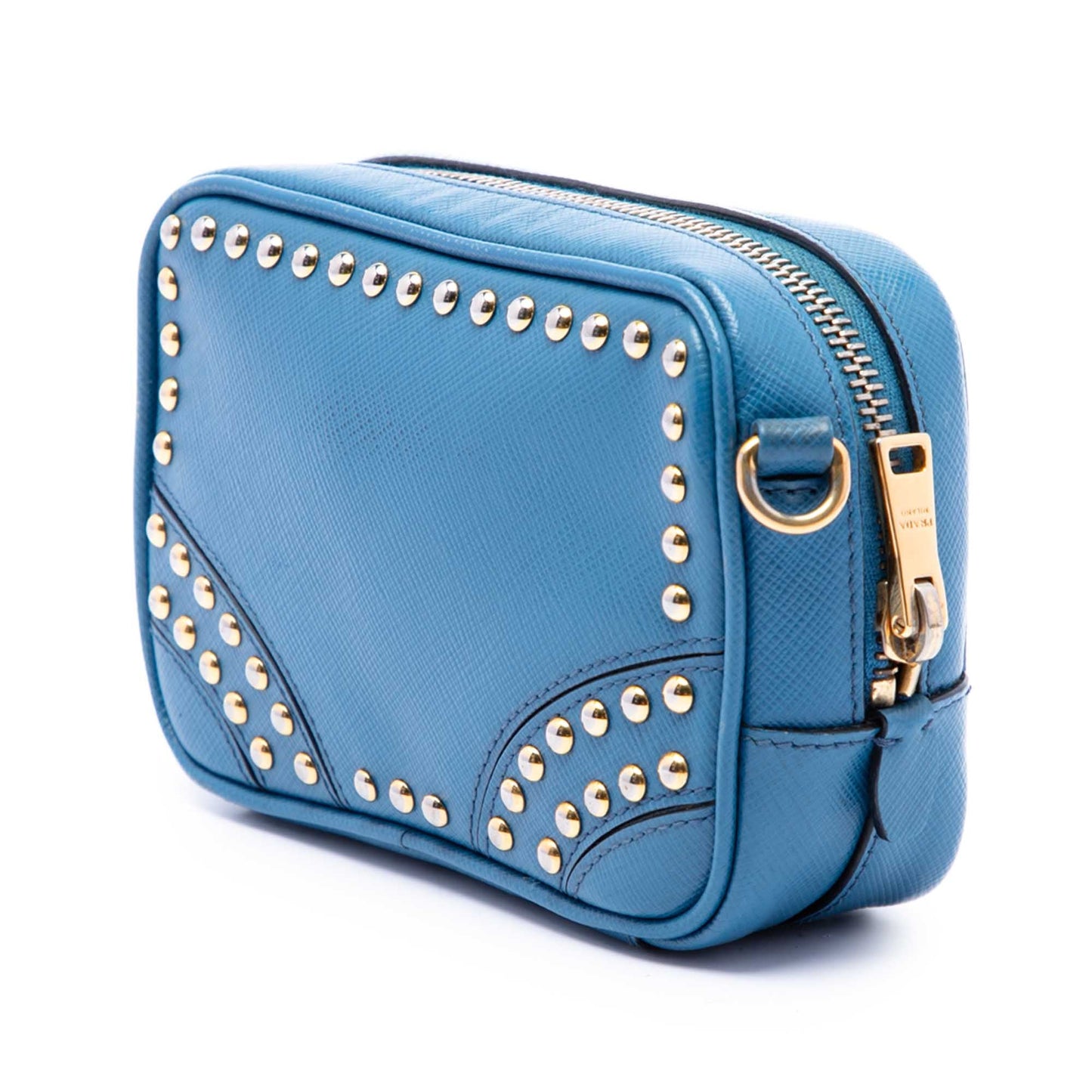 Prada Studded Saffiano Camera Bag
