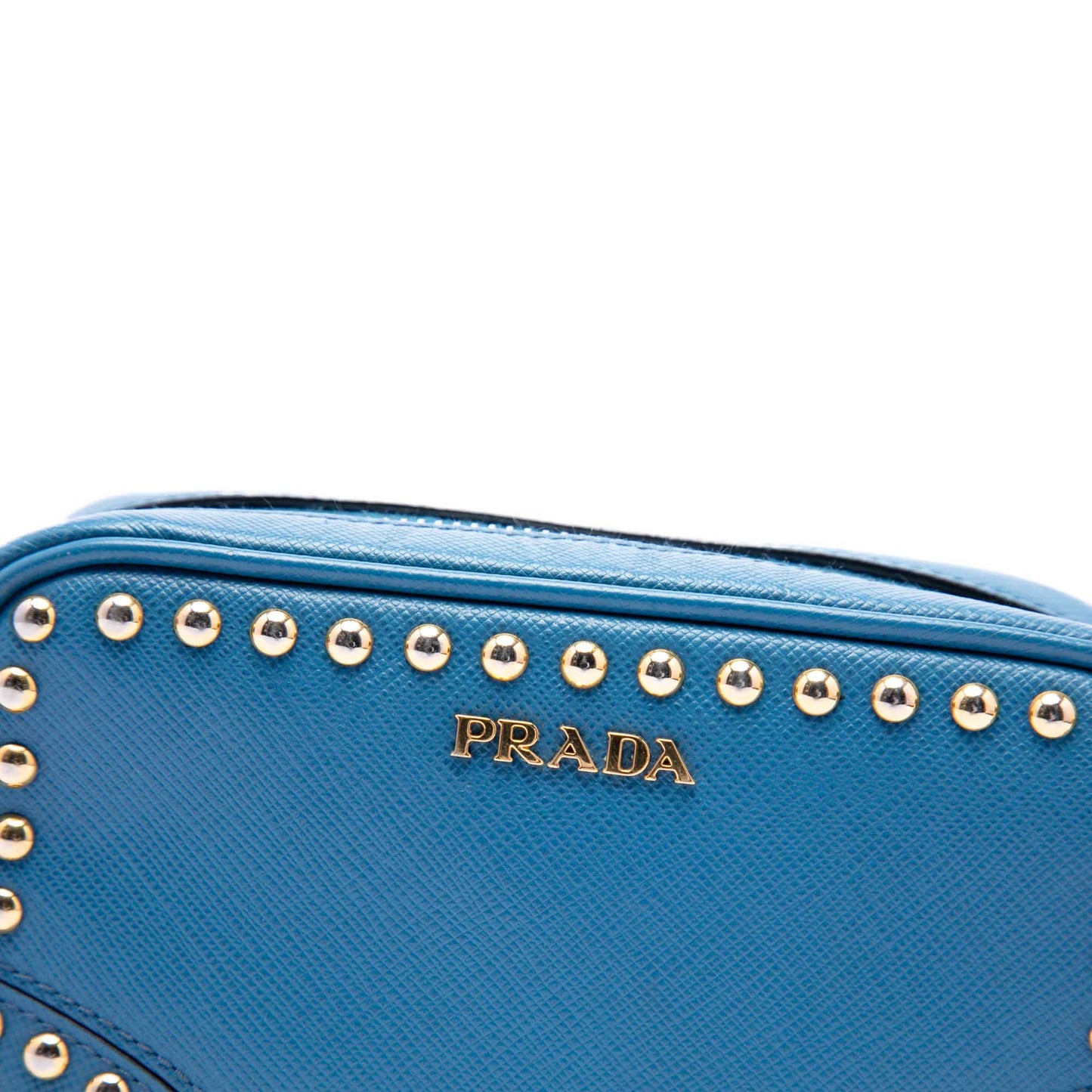 Prada Studded Saffiano Camera Bag