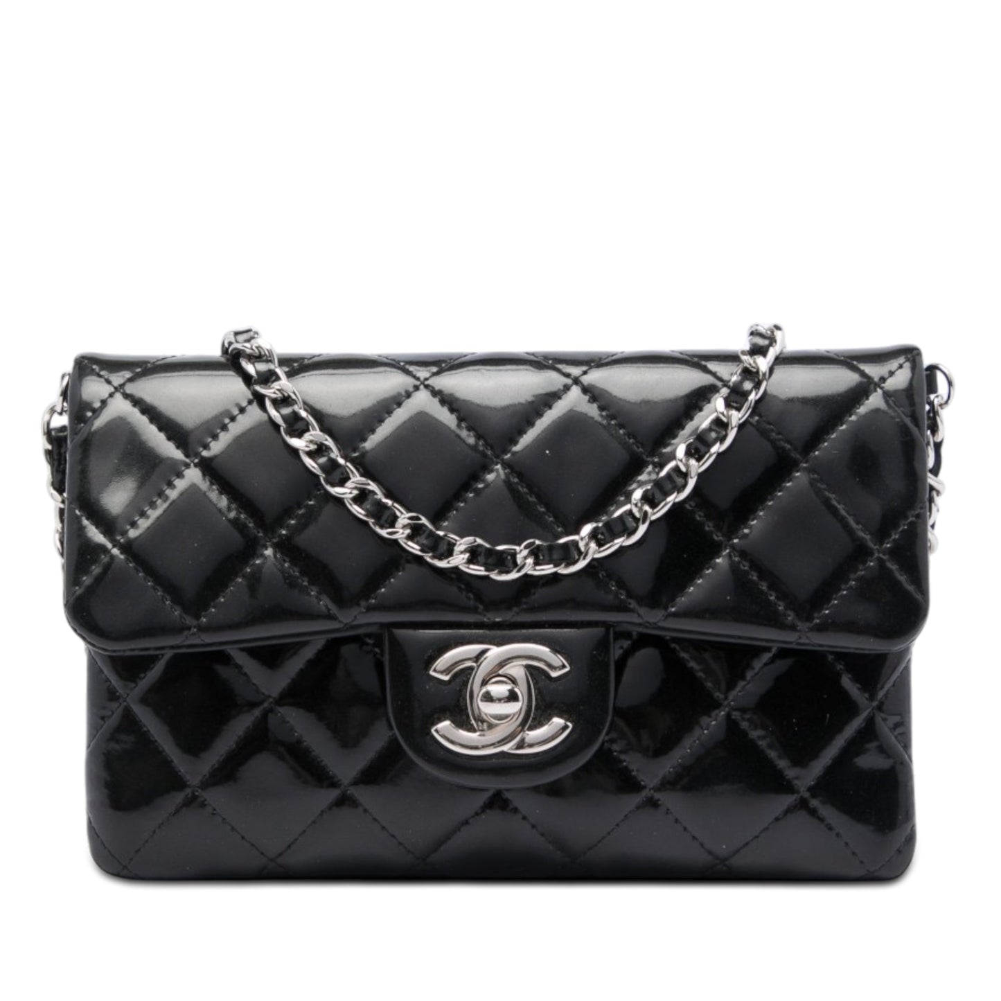 Chanel CC Quilted Patent Flap Crossbody