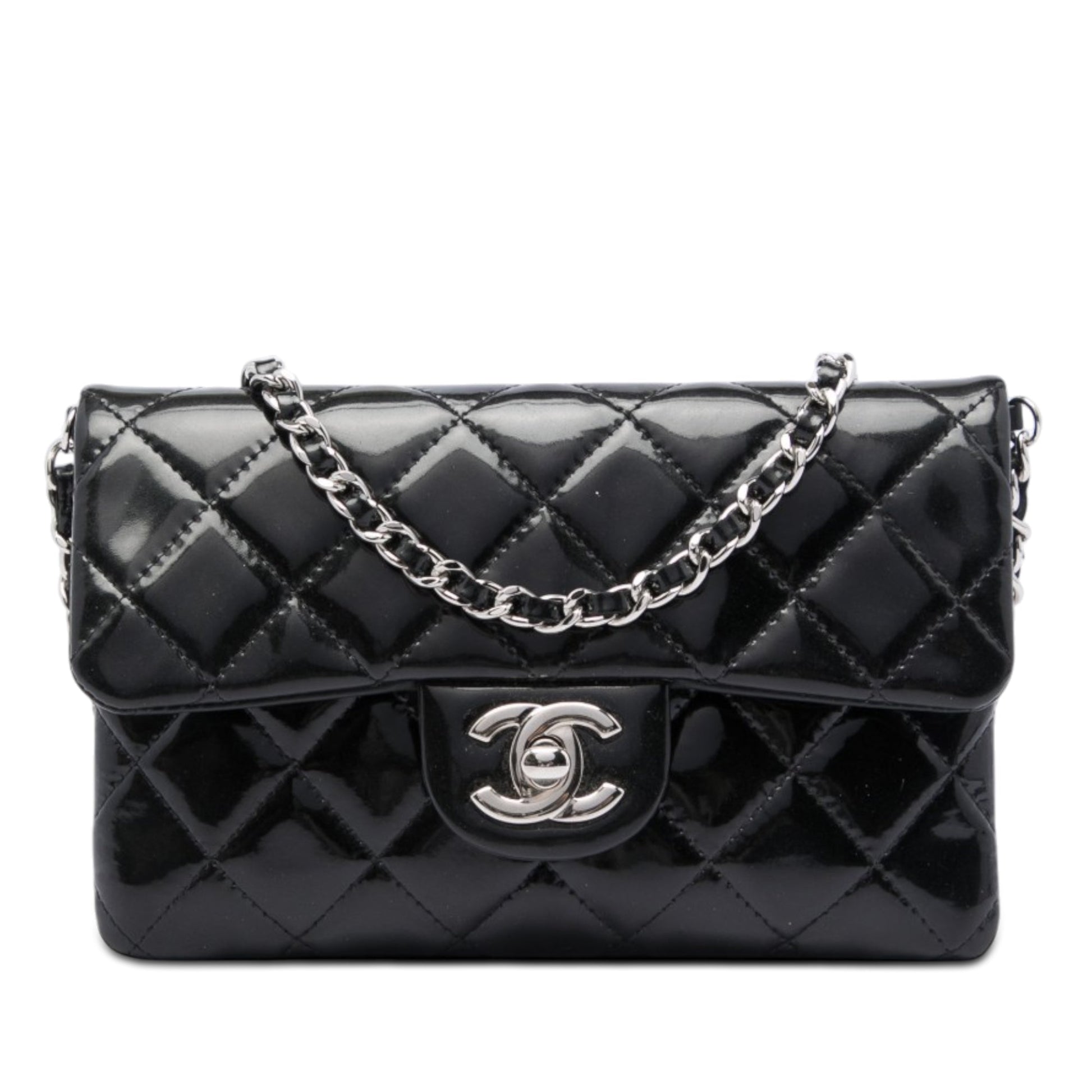 Chanel CC Quilted Patent Flap Crossbody