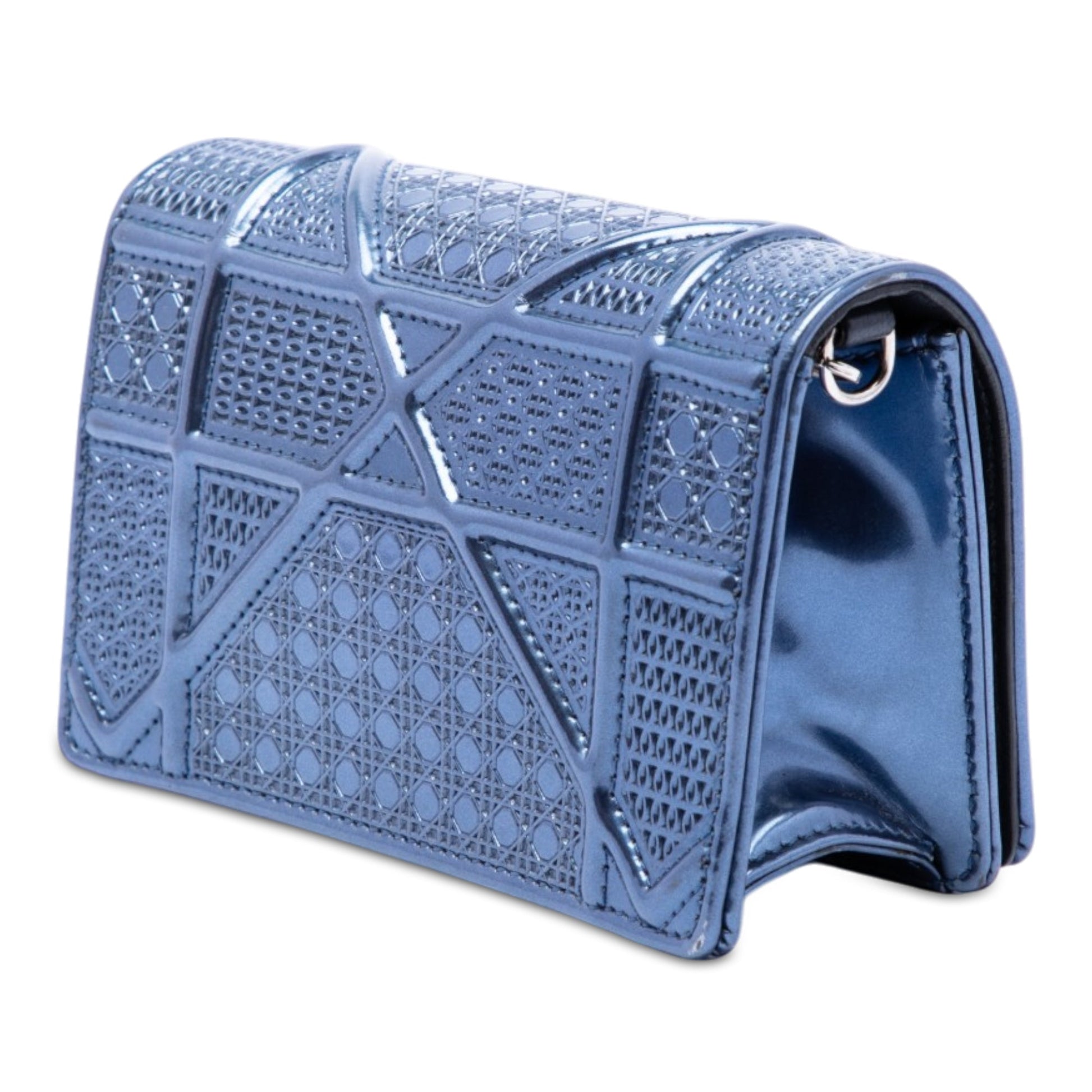 Dior Baby Metallic Patent Microcannage Diorama Flap