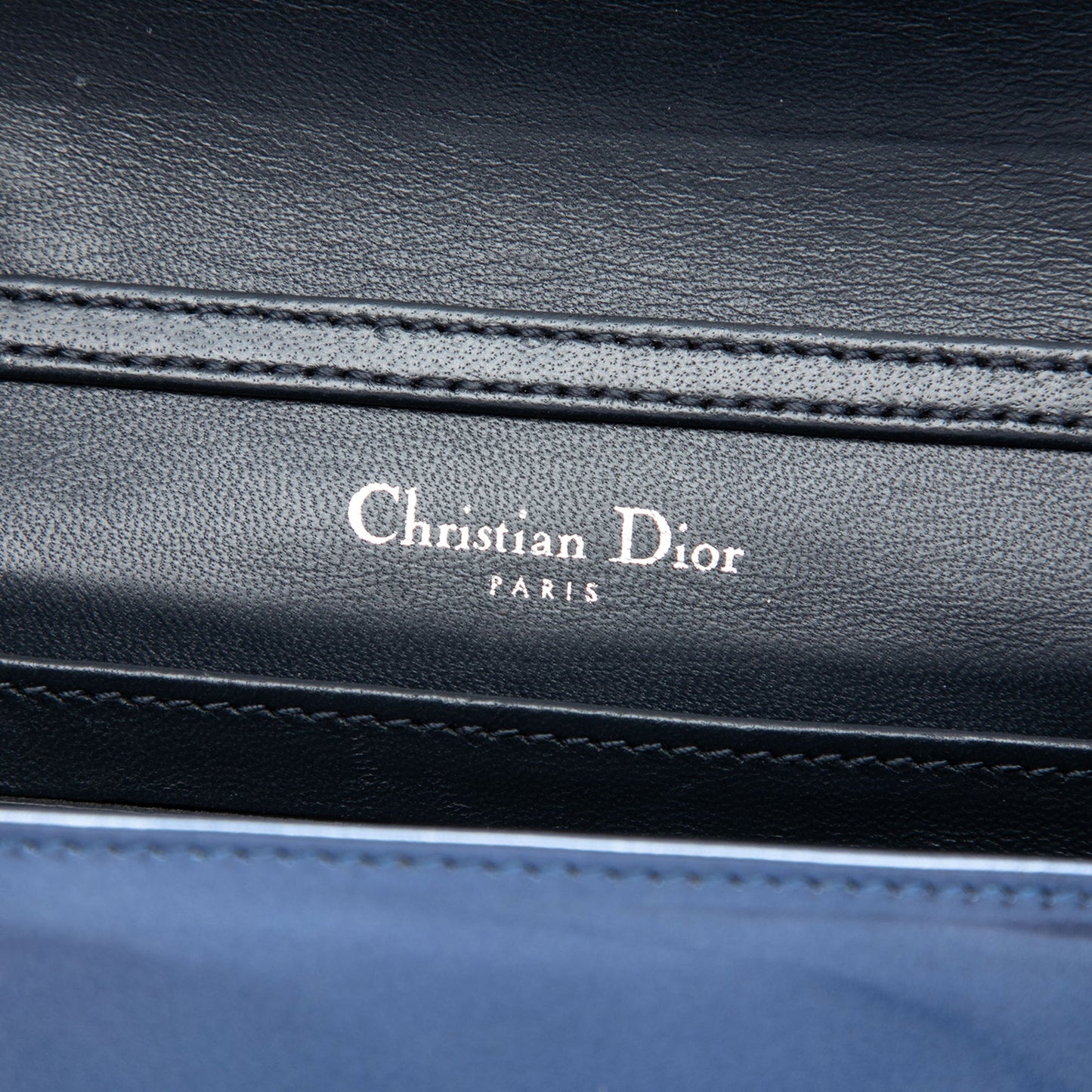Dior Baby Metallic Patent Microcannage Diorama Flap