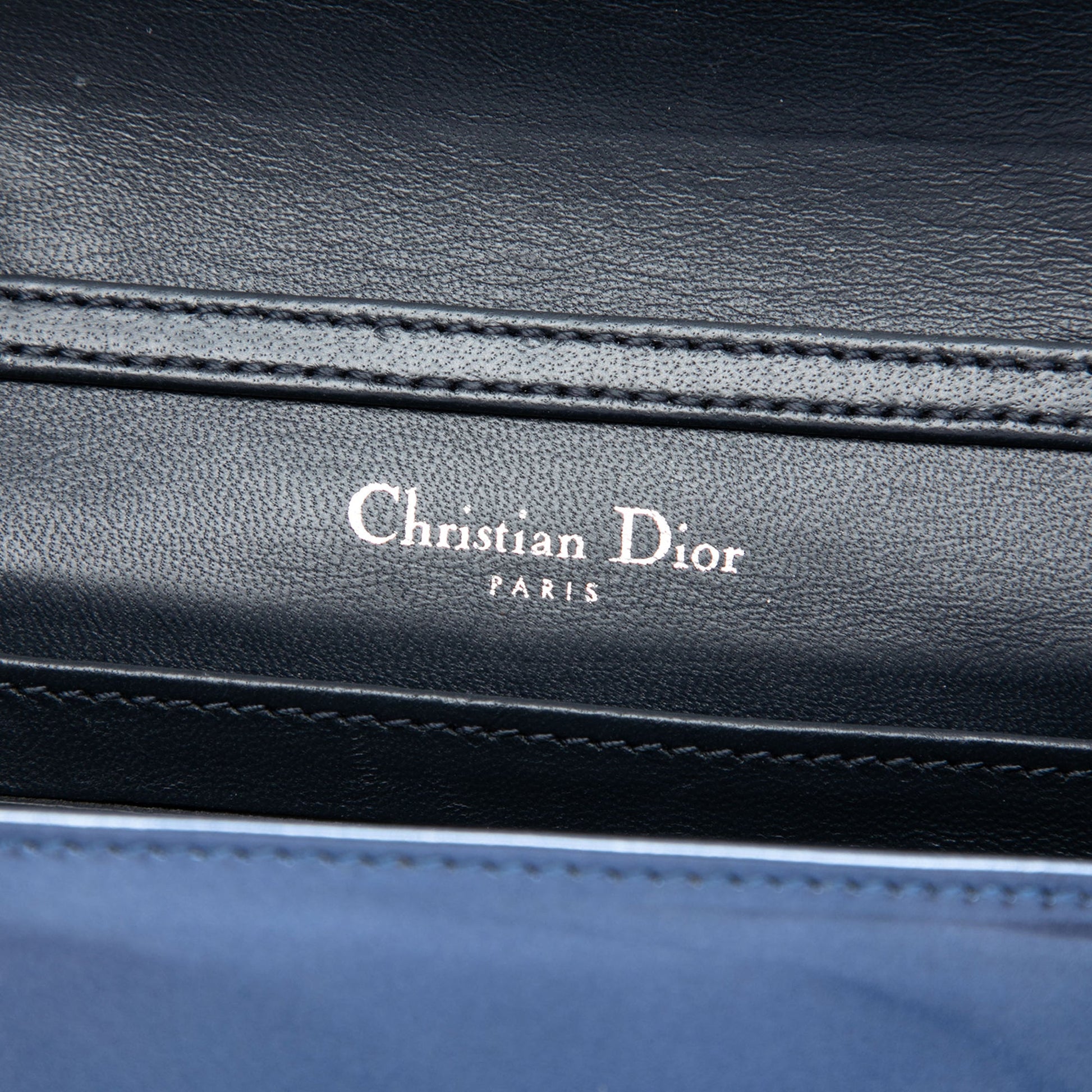 Dior Baby Metallic Patent Microcannage Diorama Flap