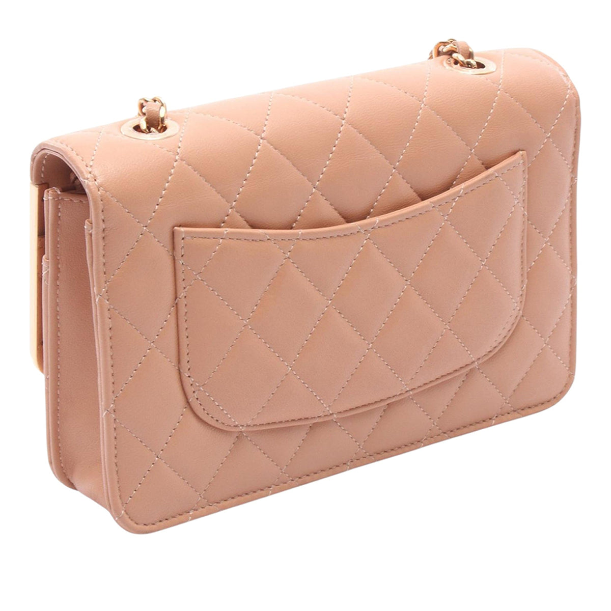 Chanel CC Quilted Lambskin Frame Wallet On Chain
