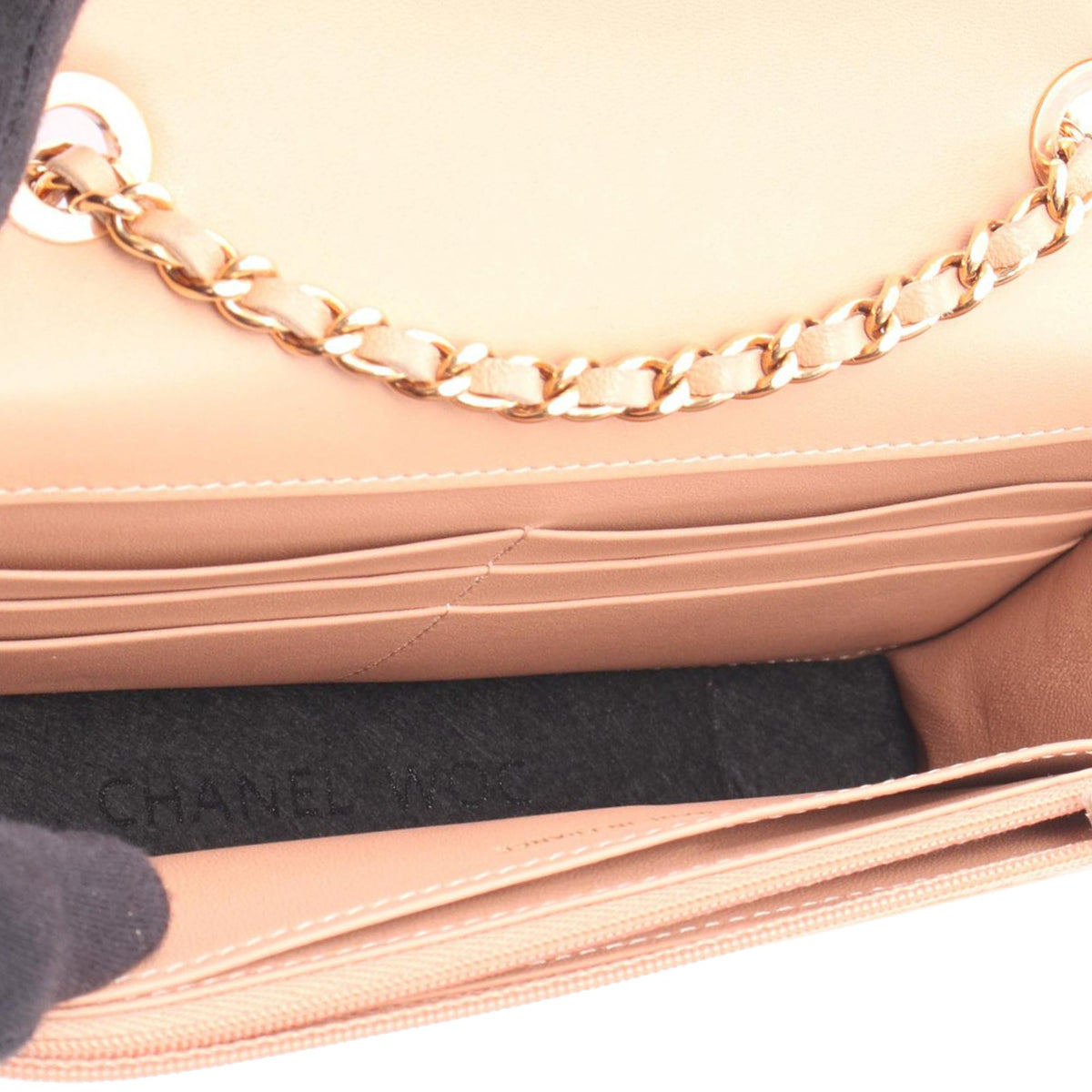 Chanel CC Quilted Lambskin Frame Wallet On Chain