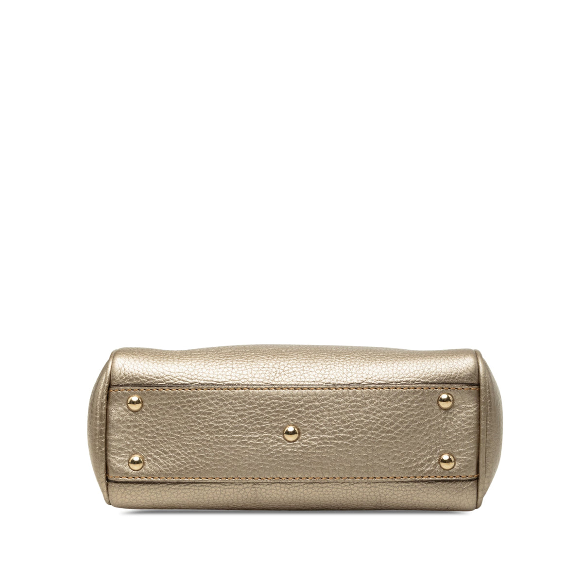 Gucci Mini Calfskin Bamboo Shopper Satchel — Gold