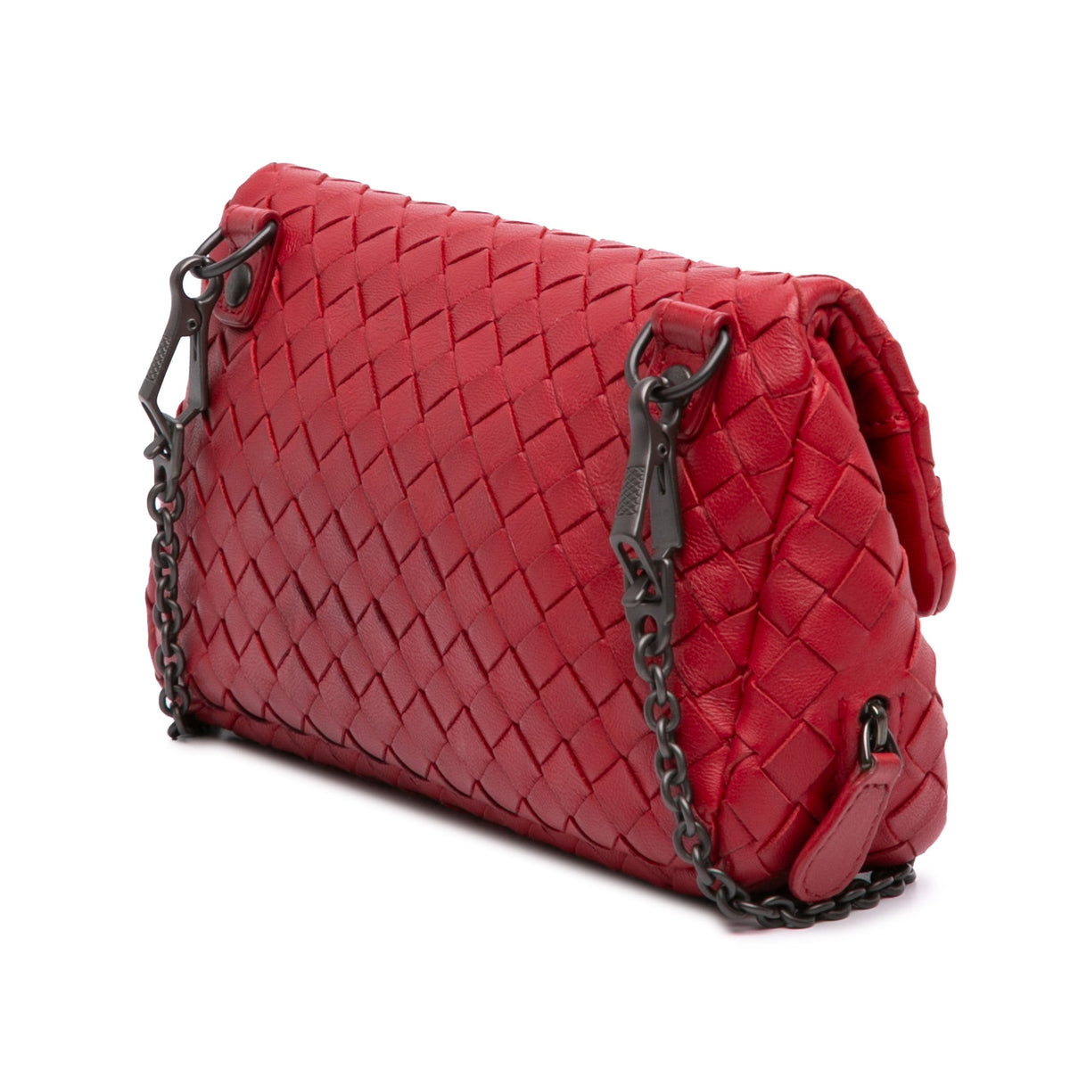 Bottega Veneta Mini Nappa Intrecciato Expandable Chain Flap Crossbody