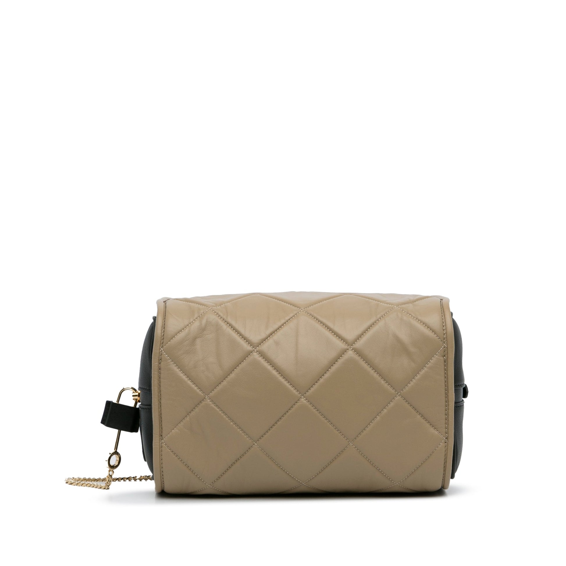 Burberry Quilted Cube Chain Shoulder Bag