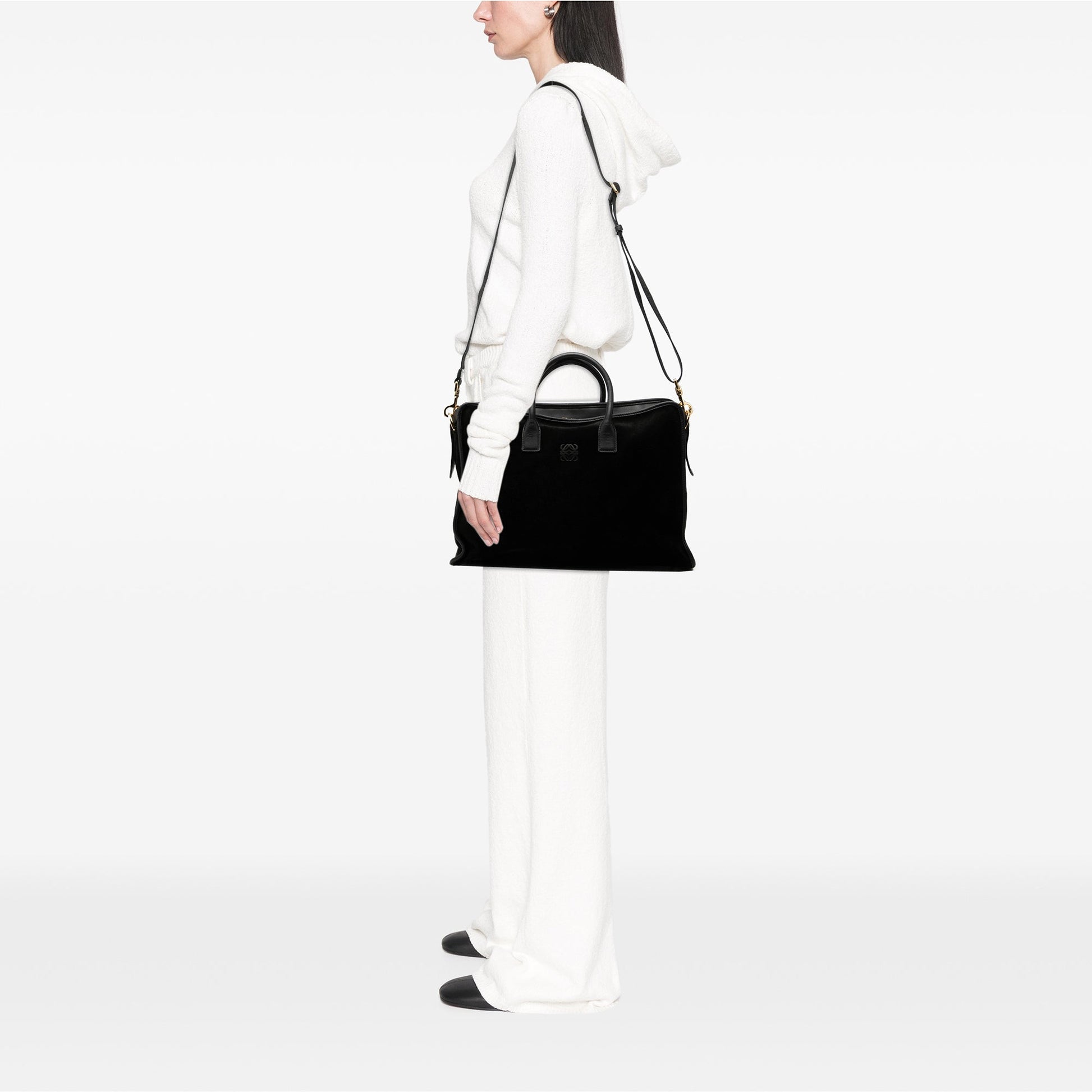 LOEWE Suede Amazona Business Bag