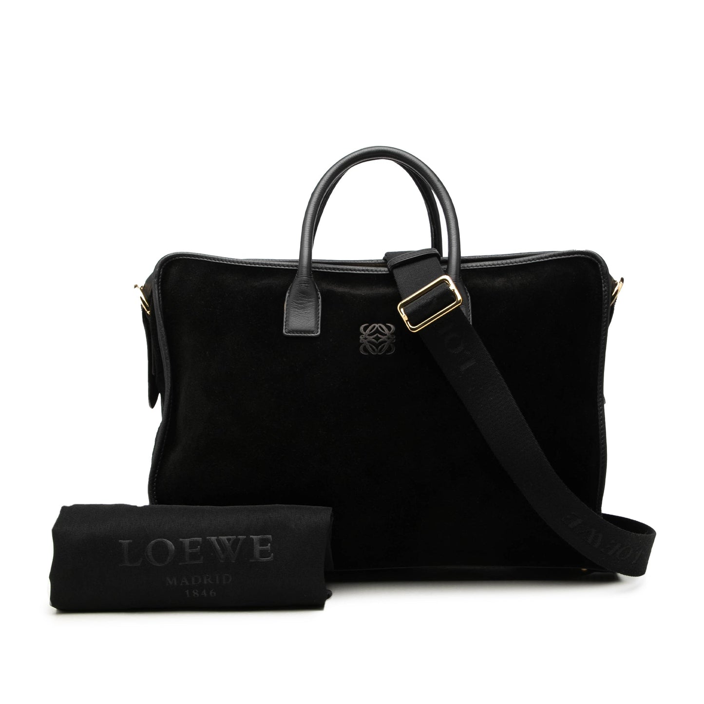 LOEWE Suede Amazona Business Bag