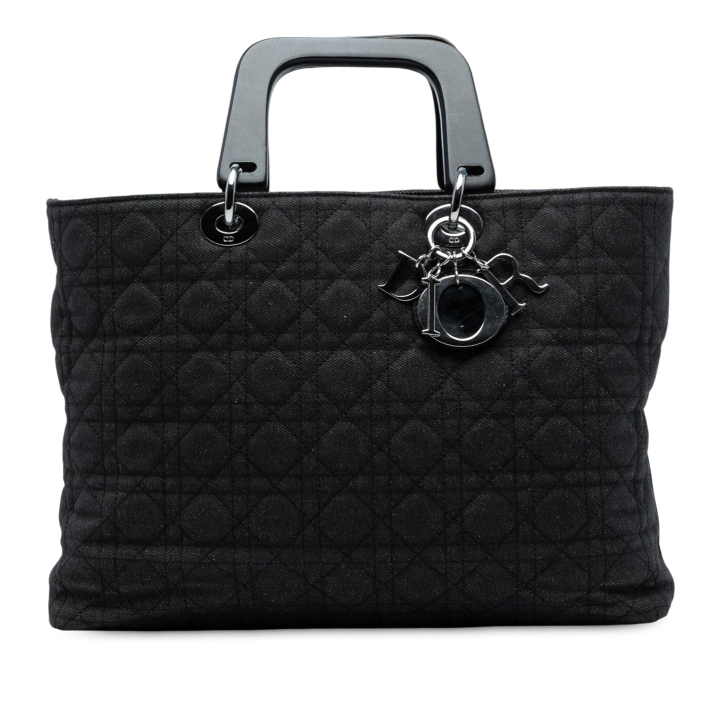 Dior Extra Large Denim Cannage Acrylic Lady Dior